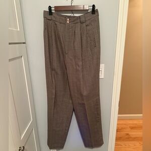 100% Wool Women’s Brown Checkered Pants